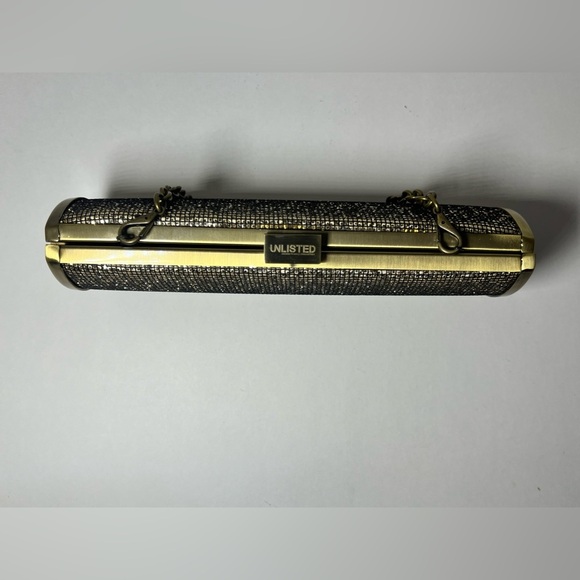 Unlisted Kenneth Cole VTG Evening Clutch Purse Bling Shiny Chain - Picture 3 of 10